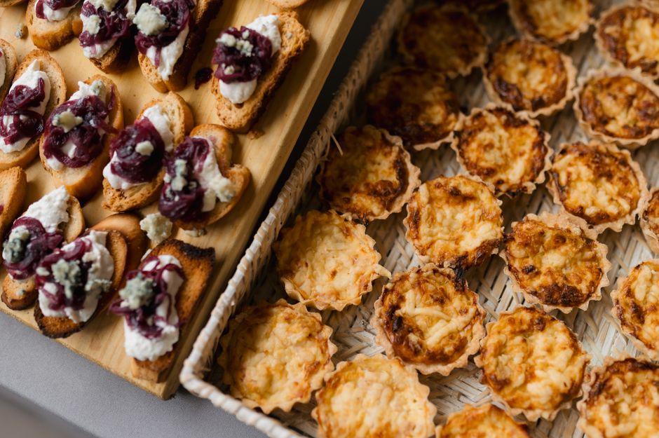 Gourmet appetizer tray for event catering